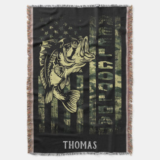 Couverture Cool de bobine personnalisé Papa Camouflage Drapea