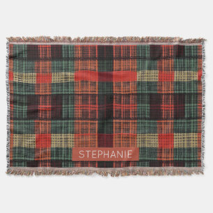 Couverture Cosy Knit Patchwork - Boho Vintage Style Automne