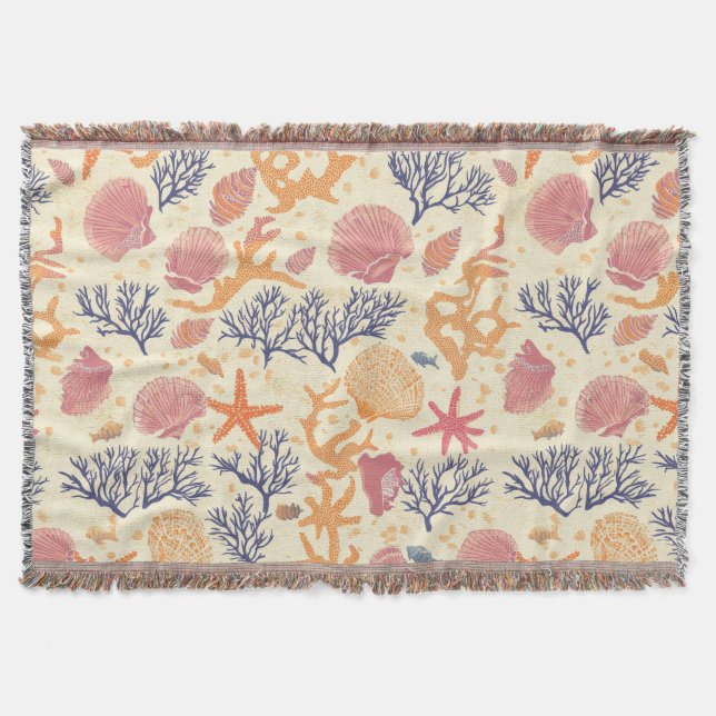 Couverture Côtière rustique - Coquillages, Poissons étoilés,  (Devant)