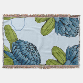 Couverture Coton floral Waratah