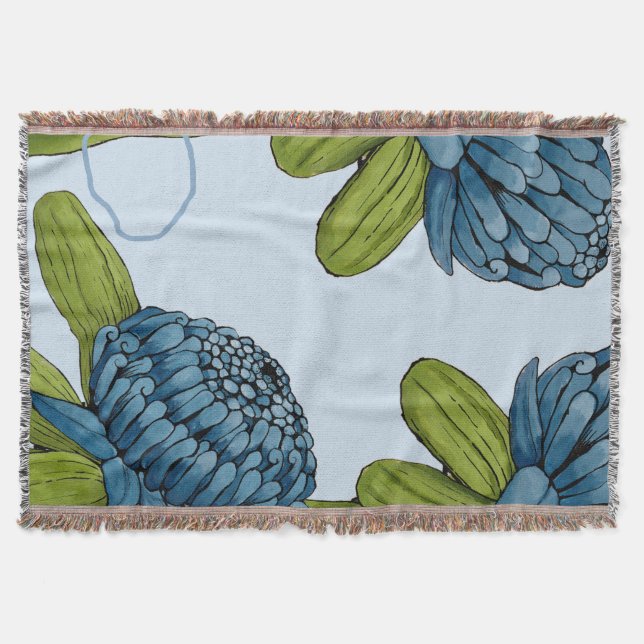 Couverture Coton floral Waratah (Devant)