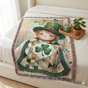Couverture Cottage Leprechaun Patchwork Couette Scène