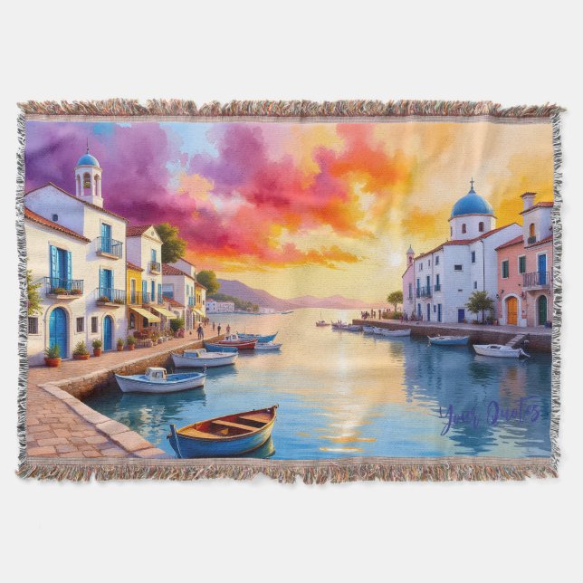 Couverture Coucher de soleil dans un village côtier méditerra (Devant)