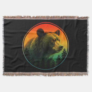 Couverture Coucher de soleil ours nature animal faune