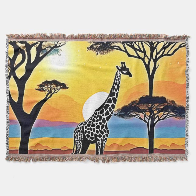 Couverture Coucher de soleil safari : étreinte de la girafe (Devant)