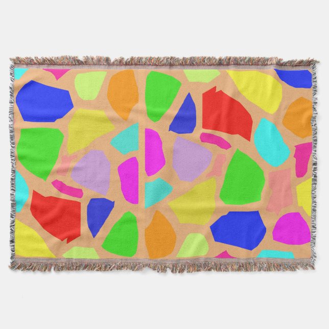 Couverture Couleur arc-en-ciel Giraffe Texture lancer couvert (Devant)