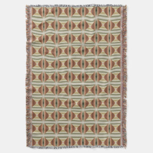 Couverture Couleurs D'Art Motif Brown, Vert Et Tan