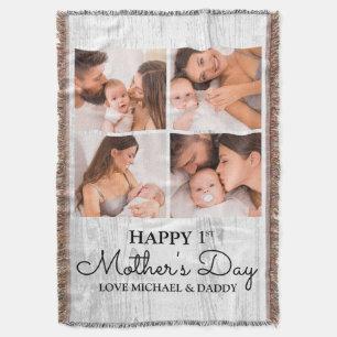 Couverture Coupe photo moderne Happy First Mothers Day