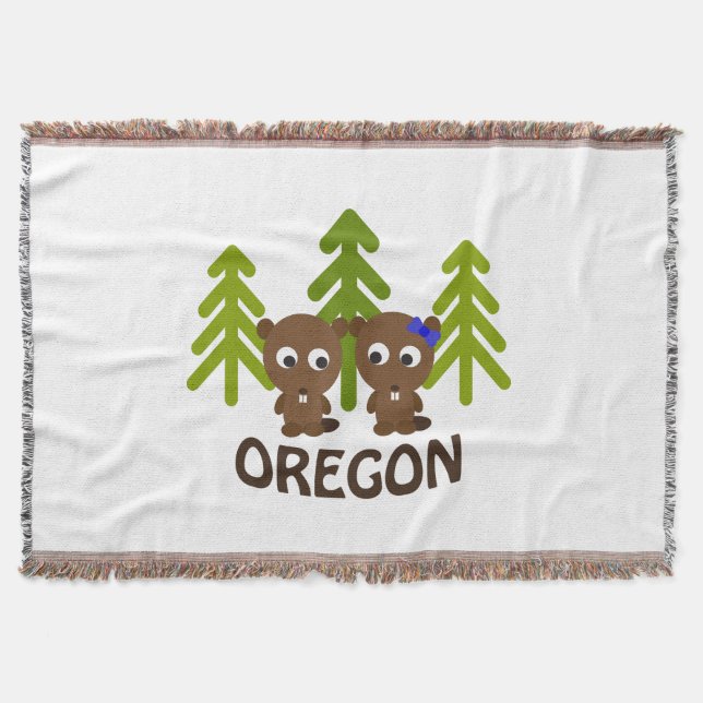 Couverture Couple castor mignon Oregon (Devant)