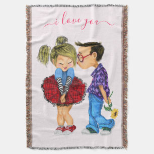 Couverture Couple romantique mignon - Amour - Je t'aime - Bai