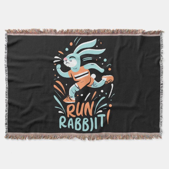 Couverture courir lapin marathon coureur lapin mignon (Devant)