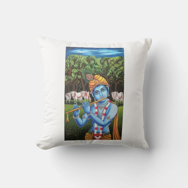 Couverture Coussin d'art Lord Krishna (Recto)