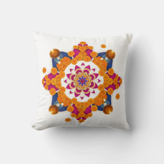 Couverture Coussin Diwali Marigold Rangoli