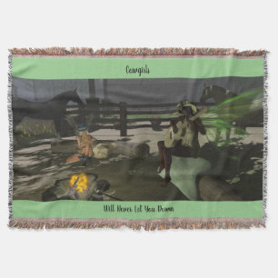 Couverture Cowgirls Campfire Song Throw Blanket 54" x 38"