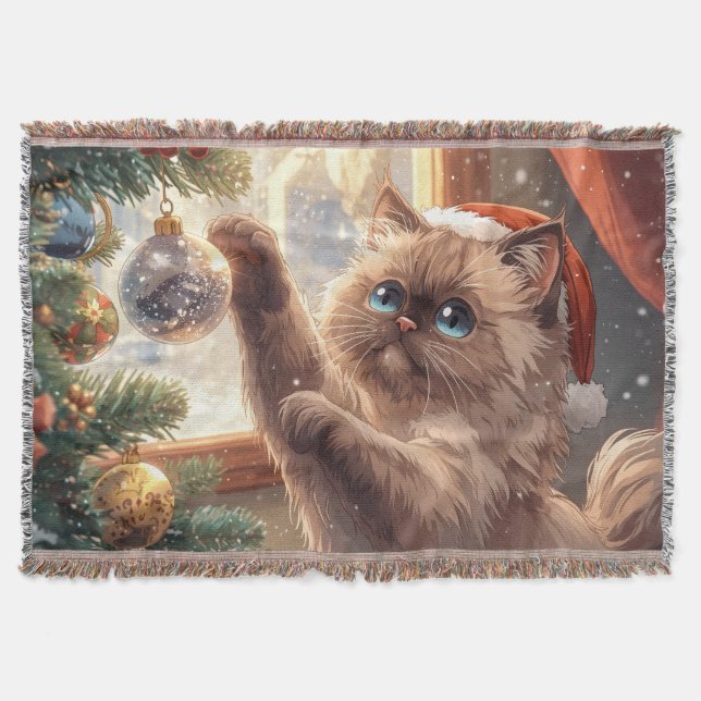 Couverture “Cozy Christmas Ragdoll Cat” Cute Ragdoll Cat (Devant)