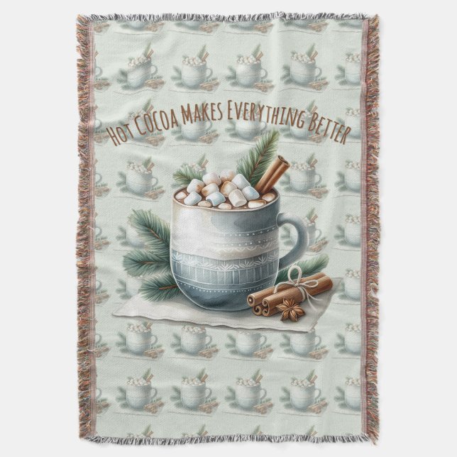 Couverture Cozy Winter Cocoa Marshmallow Scene (devant Vertical)