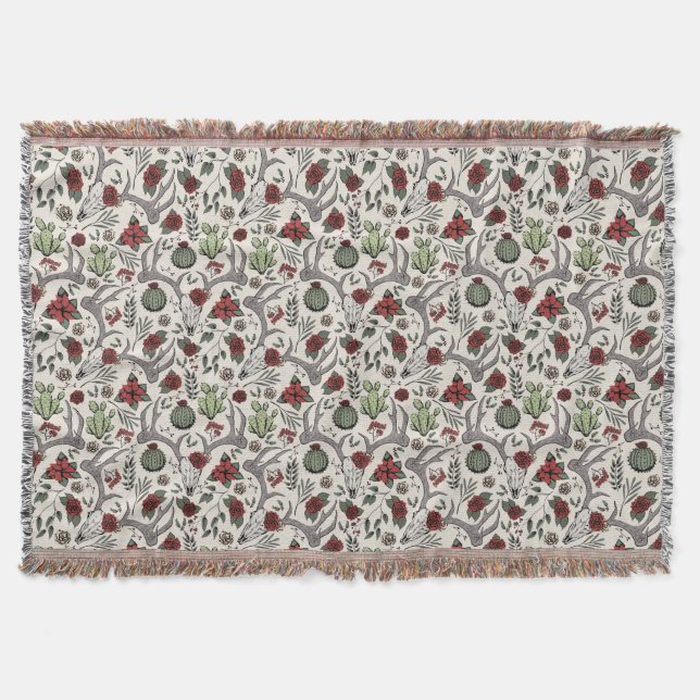 Couverture Crânes de cerfs de Noël occidental Antlers et Cact (Devant)