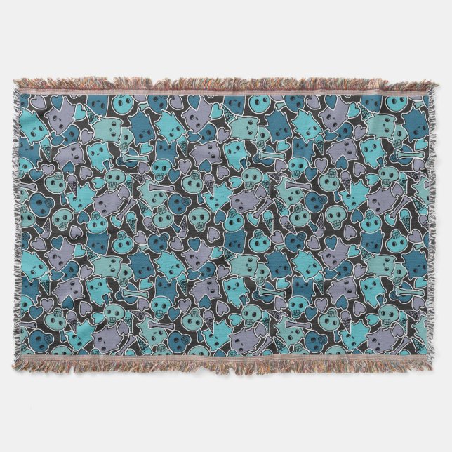 Couverture Crânes, et coeurs sur l'arrière - plan noir 2 (Devant)