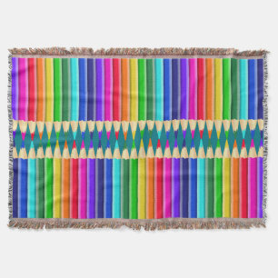Couverture Crayon brillamment coloré d'arc-en-ciel, crayon