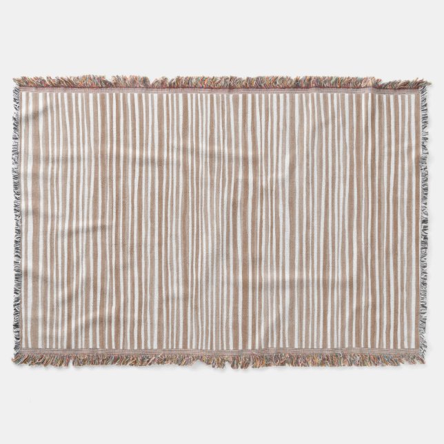 Couverture Cream Brown Stripes Christmas   (Devant)
