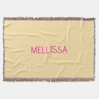 Couverture Cream minimalist custom name
