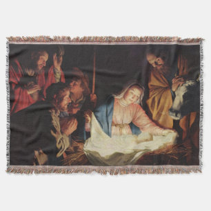 Couverture Crèche de Noël Marie Joseph Enfant Jésus