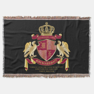 Couverture Créez votre propre blason d'armoiries d'aigle rou