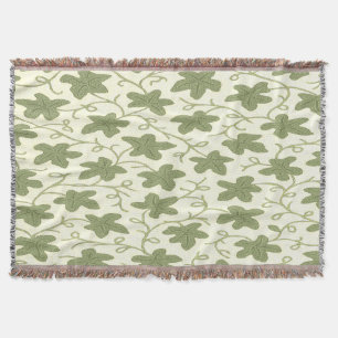 Couverture crème et verte