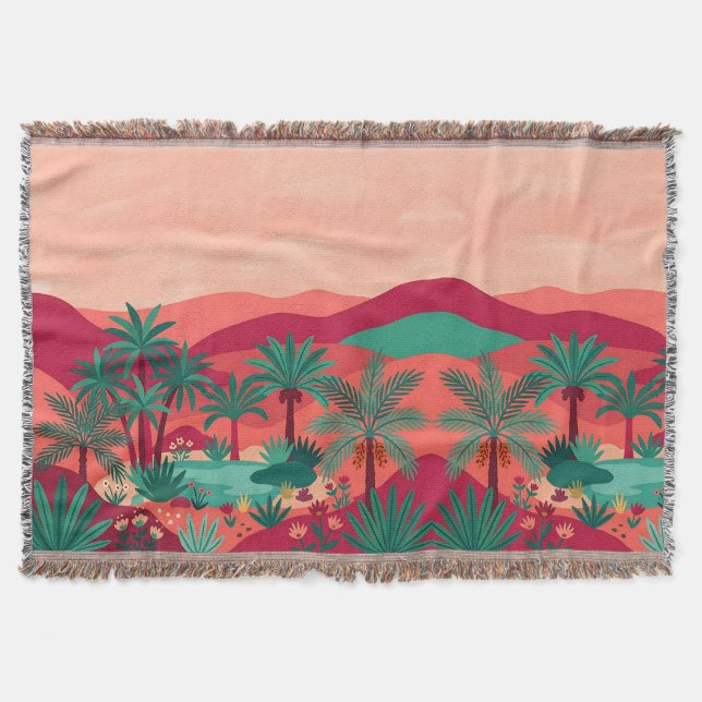 Couverture Crimson Jade Desert Oasis Blanket (Devant)