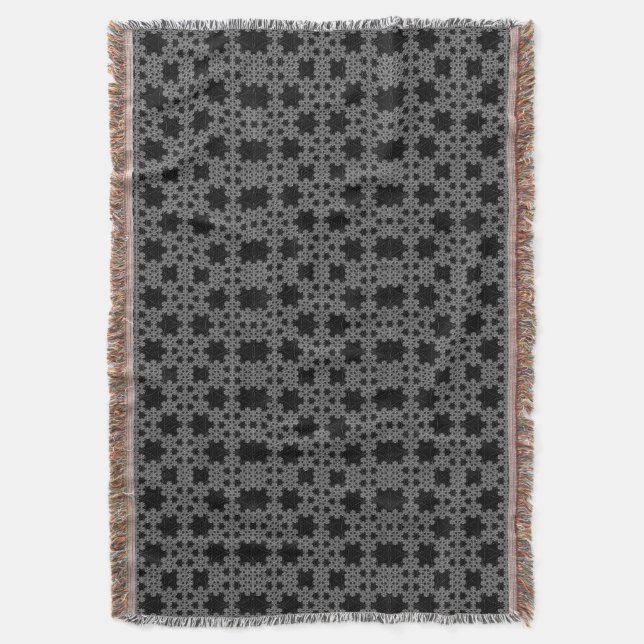 Couverture Crochet de flocon de neige fractal motif (devant Vertical)