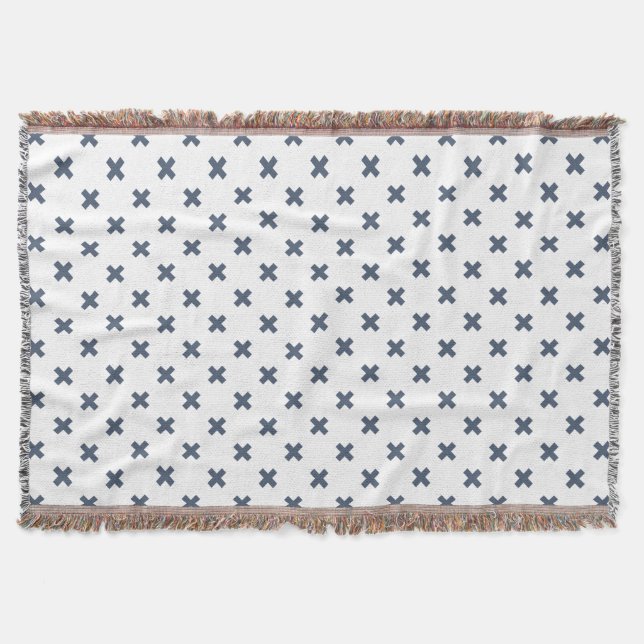 Couverture Crochets bleu-gris sur blanc (Devant)