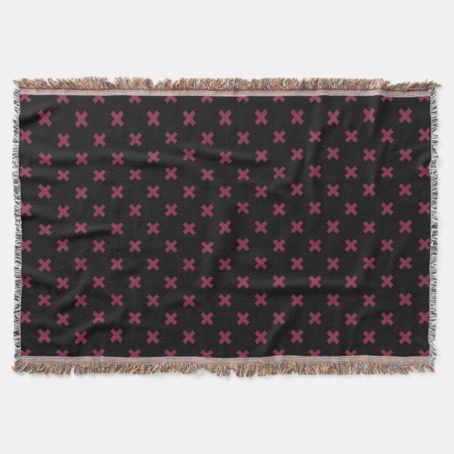 Couverture Crochets Mulberry sur noir (Devant)