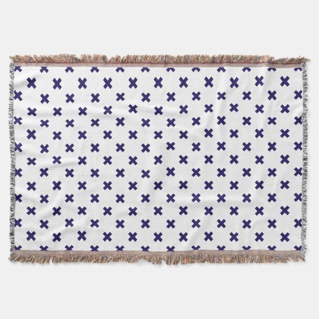 Couverture Croix bleu marine sur blanc (Devant)