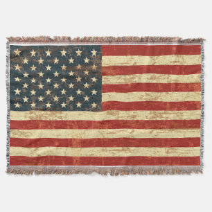 Couverture Cru de drapeau américain affligé