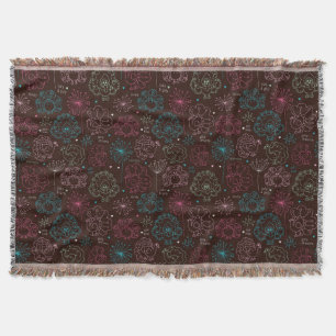 Couverture cru de papier peint de l'Inde de fleur de paon