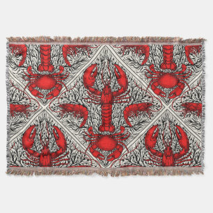Couverture Crustacés en rouge, noir et ivoire