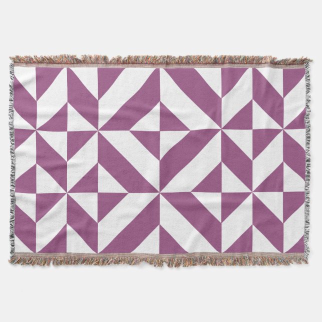 Couverture Cube Déco géométrique violet chaud (Devant)