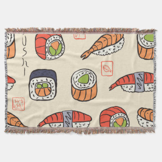 Couverture Cuisine sushi, design motif sans soudure.