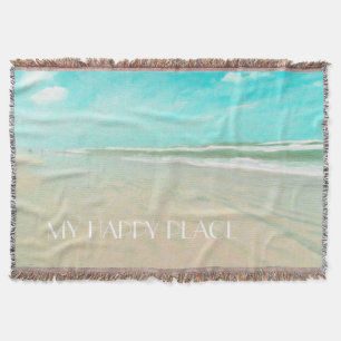 Couverture Customisé My Happy Place Beach Seascape