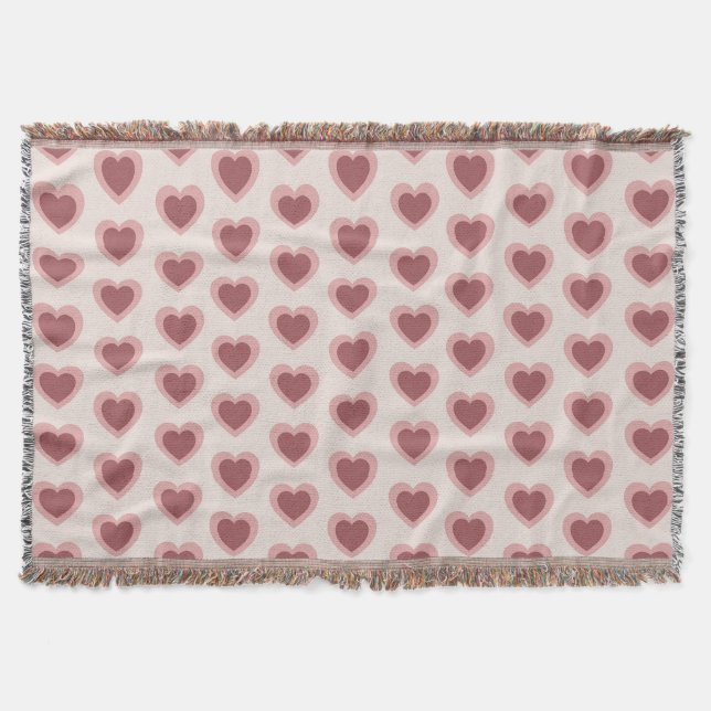 Couverture Customized Y2K Heart in Bordeaux Pink Retro (Devant)