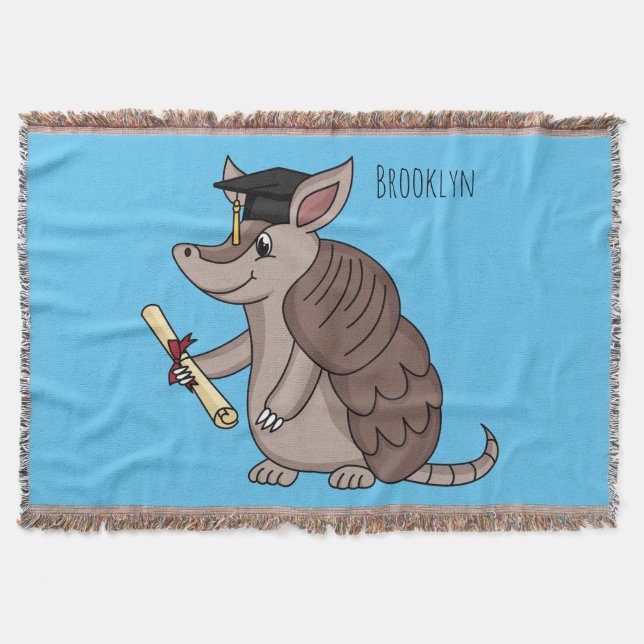 Couverture Cute armadillo avec dessin animé de la casquette d (Devant)