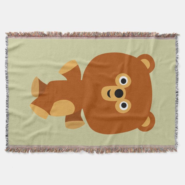 Couverture Cute Assertive Cartoon Ours Lancer Blanket (Devant)