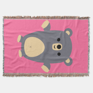 Couverture Cute Big Blue Cartoon Ours Lancer Blanket