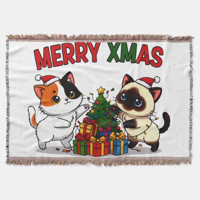 Couverture Cute Calico & Siamese Kitten Gift (Devant)