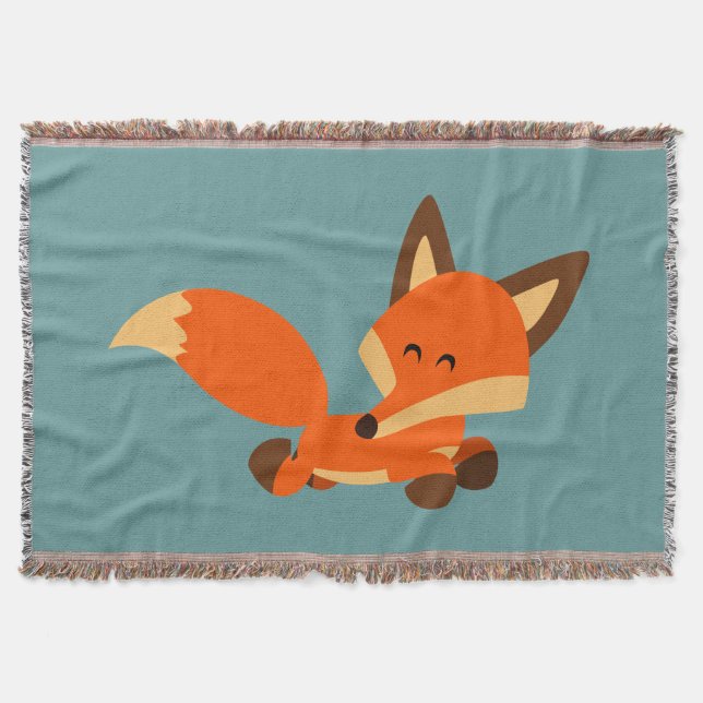 Couverture Cute Fleet Cartoon Fox Jeter Blanket (Devant)