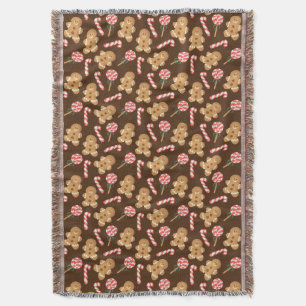 Couverture Cute Gingerbread Homme Sucres de canne de vacances