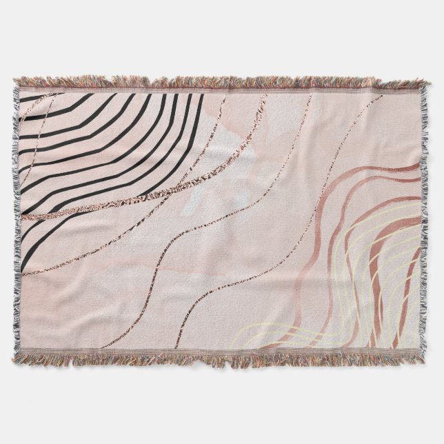 Couverture Cute Girl Rose Bohême Rose Gold Design (Devant)