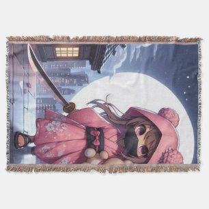 Couverture Cute ninja guerrière fille & teddy