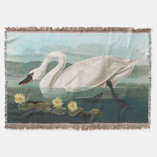 Couverture cygne audubon cygnes d'eau blanche