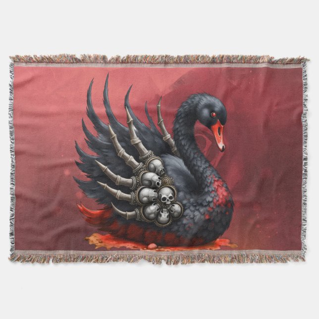 Couverture Cygne noir d'os – Élégance gothique  (Devant)